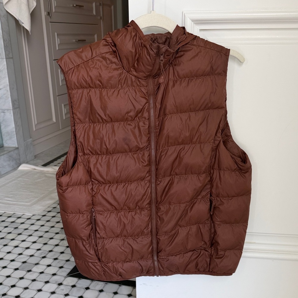 Aritzia Brown Puffer Vest